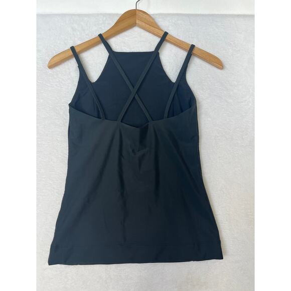 Carbon 38 Black Strappy High Neck Bra Top Power Mech sz S Active Pilates Yoga - Picture 3 of 6